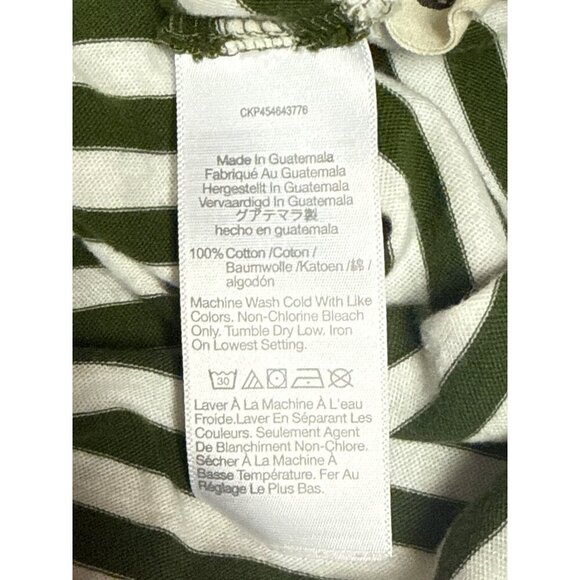 Madewell Softfade Women's Tee Shirt Oversized Pocket Cahita Stripe Green XXS - Picture 9 of 10